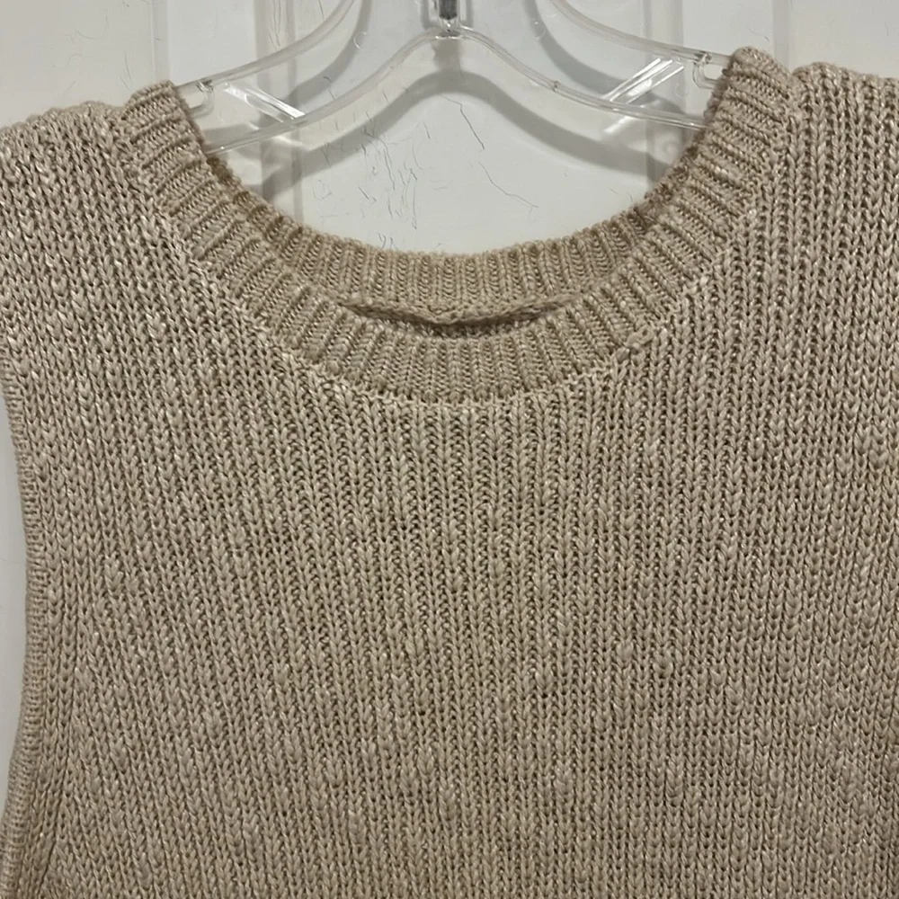 Ryegrass Beige Tan Knit Sleeveless Vest XL